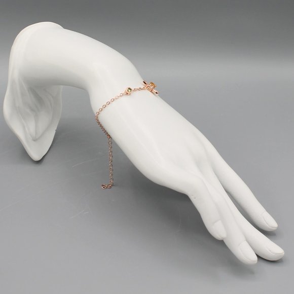 Bee bracelet rose gold tone citrine peridot - Picture 4 of 6